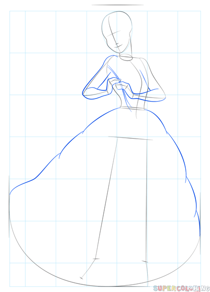 Поэтапное рисование Бель