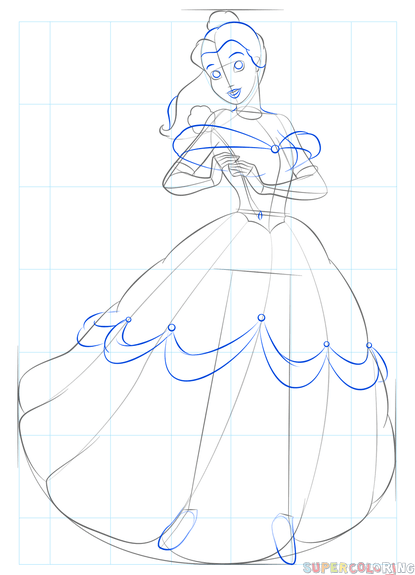 Портрет Бель раскраска