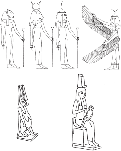 Боги древнего Египта Маат рисунок