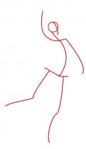 Поэтапное рисование баскетболиста