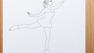 Фигурное катание нарисовать поэтапно
