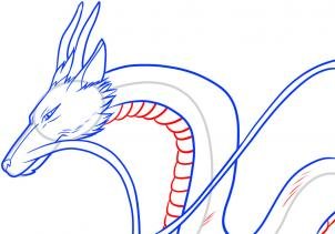 Дракон Хаку пошагово