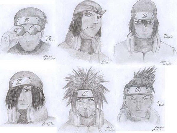 Рисунок учителя из Наруто