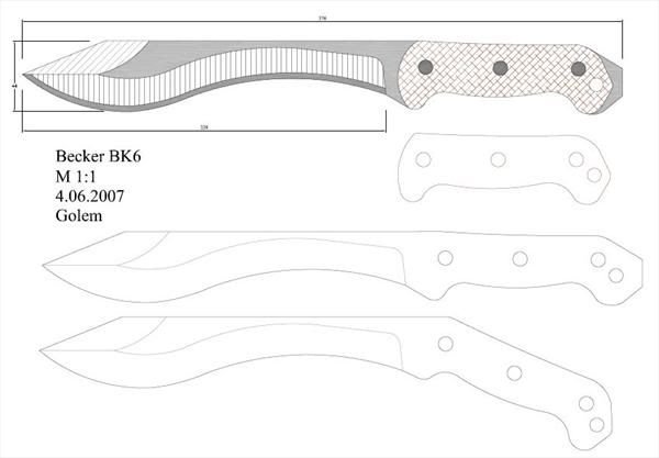Трамонтина мачете чертеж с размерами