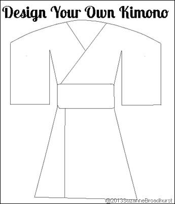 Шаблон кимоно для рисования