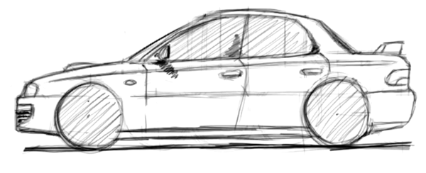 Рисовать Субару легко