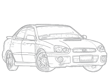 Субару WRX STI 2007 скетч