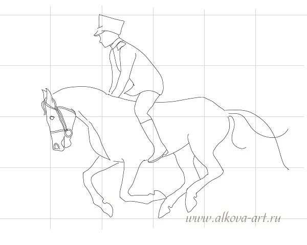 Сударь на коне спиной раскраска 7 класс