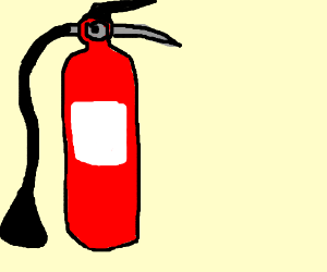 Поэтапное рисование огнетушителя