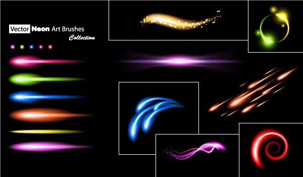 Неоновые кисти для фотошопа