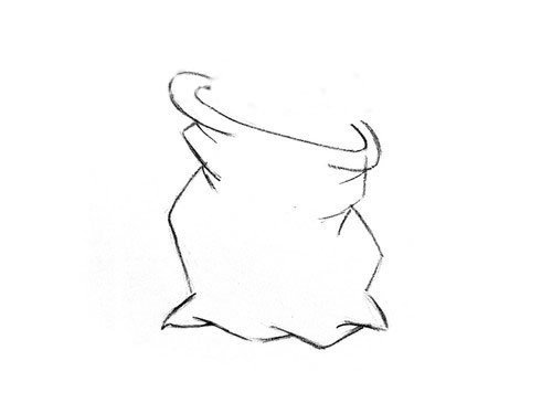 Мешок яблок нарисовать поэтапно карандашом для детей