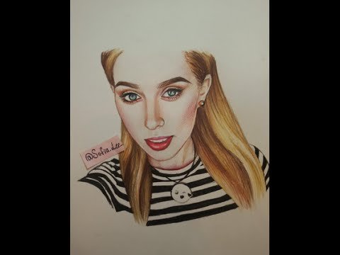 Катя Клэп портрет карандашом