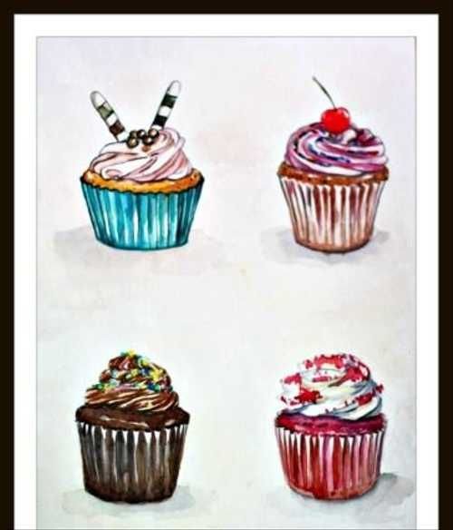 Несложные рисунки сладостей