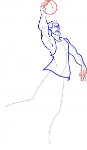 Поэтапное рисование баскетболиста