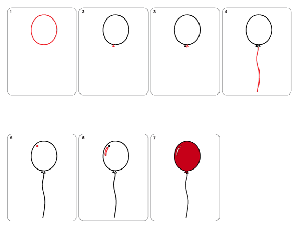 Этапы штрихования натюрморта