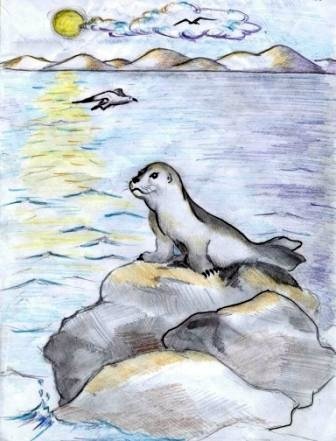 Рисунок Байкала детский