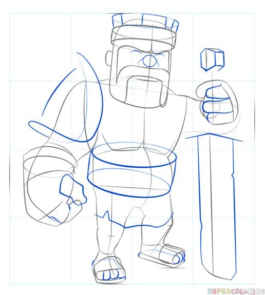 Рисунок короля на базе клеш оф