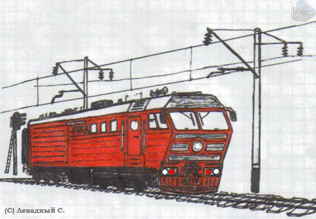 Легкий эскиз тепловоза