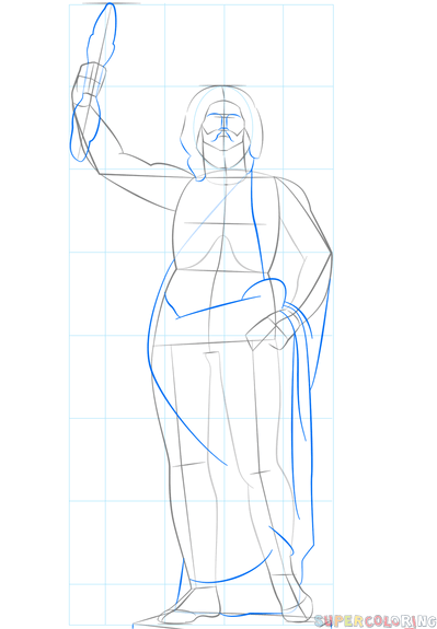 Рисование Зевса пошаговое рисование