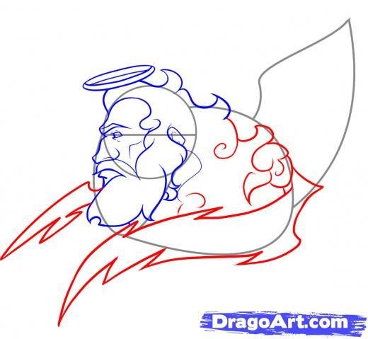 Нарисовать Зевса поэтапно