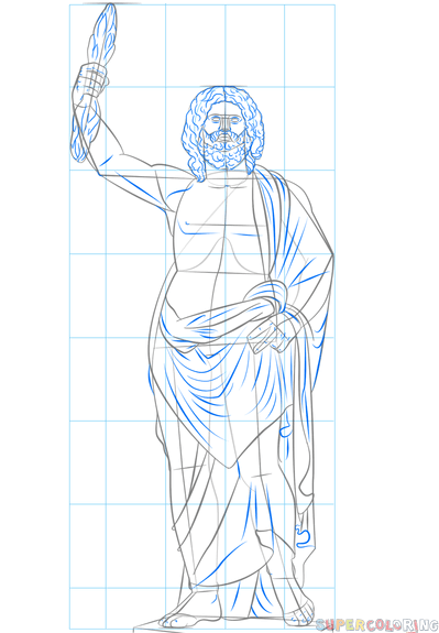 Посейдон Бог древней Греции рисунок