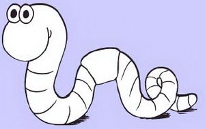 Червяк рисунок карандашом