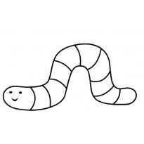 Червяк ползет раскраска