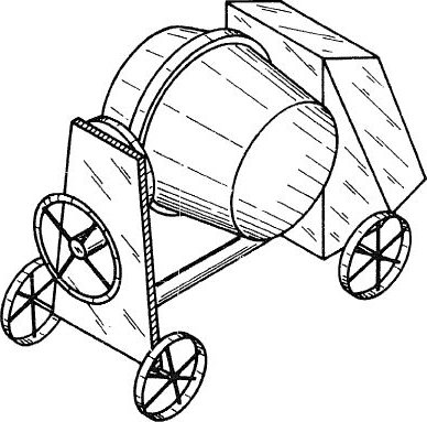 Бетономешалка из картона