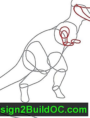 Тиранозавр нарисовать по шагам