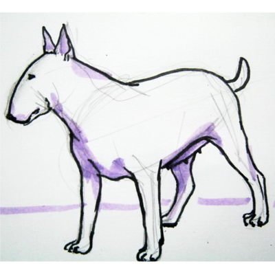 Нарисовать бультерьера пошагово