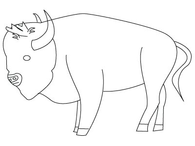 Буйвол поэтапное рисование