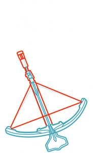 Поэтапный рисунок арбалет