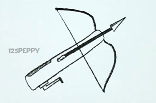 Рисунок арбалета карандашом для детей