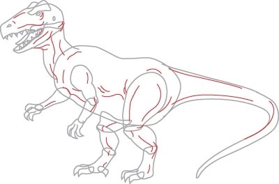 Аллозавр как нарисовать