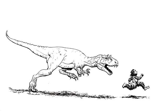 Раскраска динозавр Аллозавр