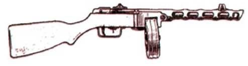 Раскраска автомат ППШ 41