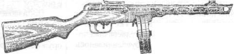 ППШ пистолет пулемет Шпагина рисунок