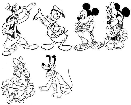 Маленькие рисунки Диснеевских героев