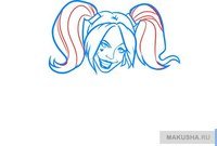 Рисовать Харли Квинн для детей карандашом срисовать поэтапно