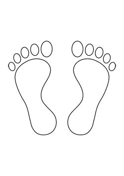 Схематическое изображение следа для детей
