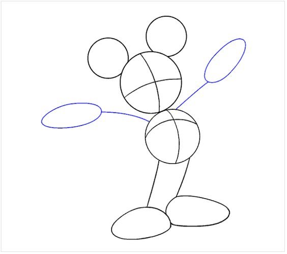 Схема рисования Микки Мауса