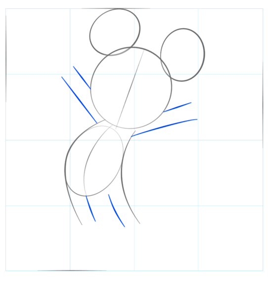 Рисуем Микки Мауса поэтапно карандашом