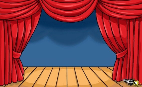 Сцена театра рисование