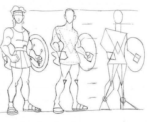 Геракл рисунок карандашом