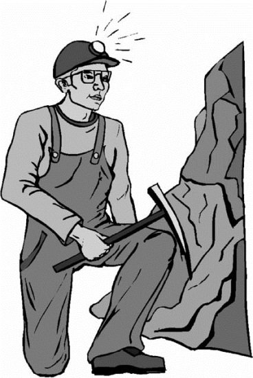 Профессия Шахтер раскраска