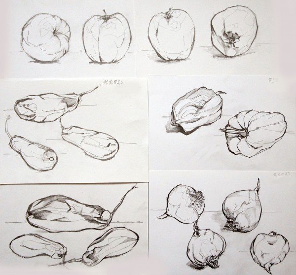 Кабачок пошагово рисунок