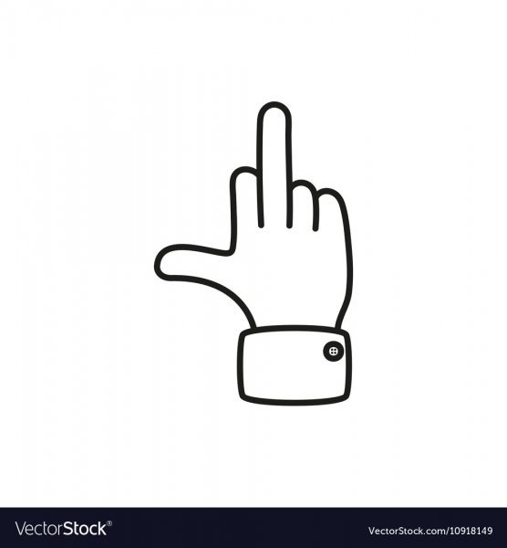 Поднятый вверх указательный палец