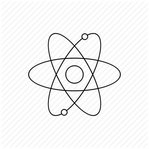 Атом на белом фоне