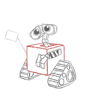 Нарисовать робота Валли