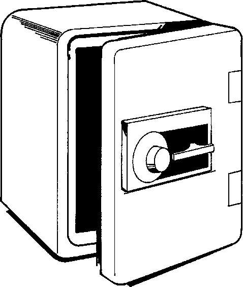 Сейф черно белый